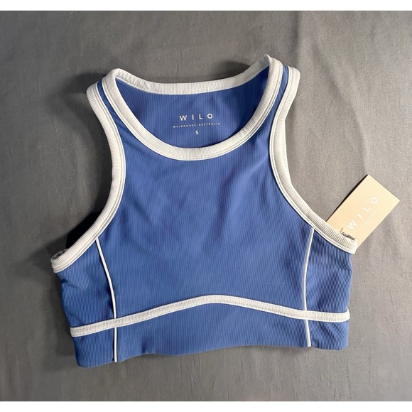 WILO The Label Sports Bra and Leggings Powder Blue 2 Piece Women's Small NEW - Picture 2 of 16